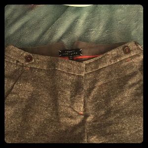 High waisted and wide legged trousers